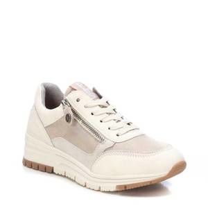 NEW XTI women's suede casual sneakers in light beige